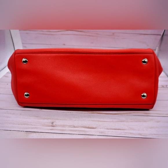 COACH LEATHER LEGACY HALEY DOCTOR SATCHEL IN FIRE CORAL #23574 - Picture 8 of 8